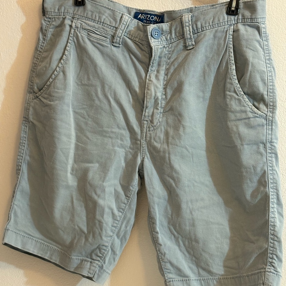 Arizona Jean Company Men's Sky Blue Flat Front Shorts